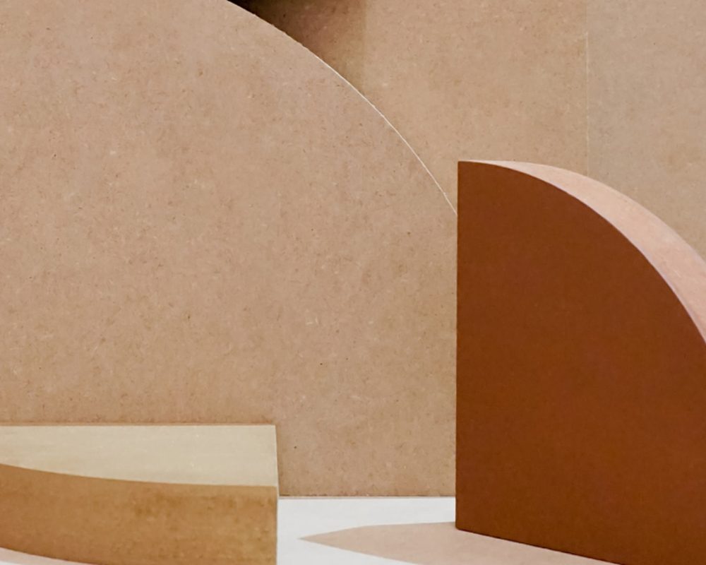 Soft shapes in warm sand colors